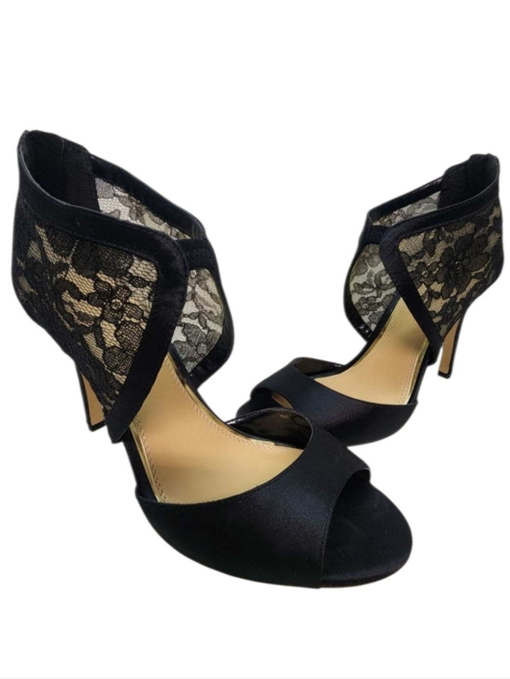 Jessica Simpson Black Lace Stiletto Heels Women's Size 8.5